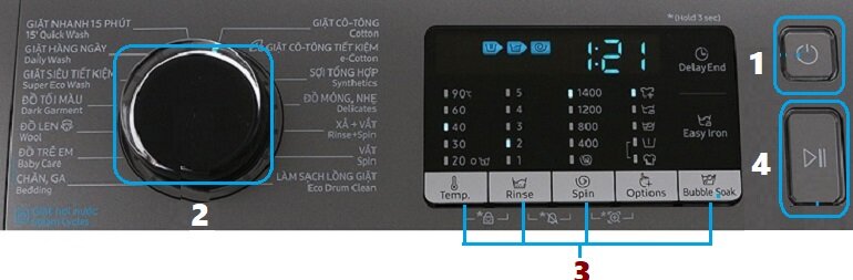 cách sử dụng máy giặt samsung