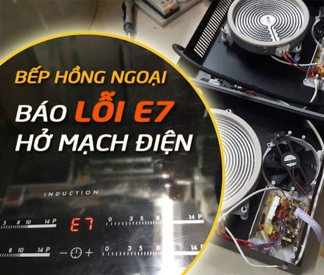 Mã lỗi E7 trên bếp hồng ngoại Sanaky