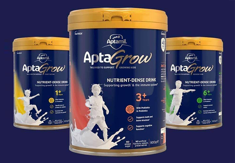 Review sữa AptaGrow 1, 3, 6 Úc dành cho trẻ biếng ăn