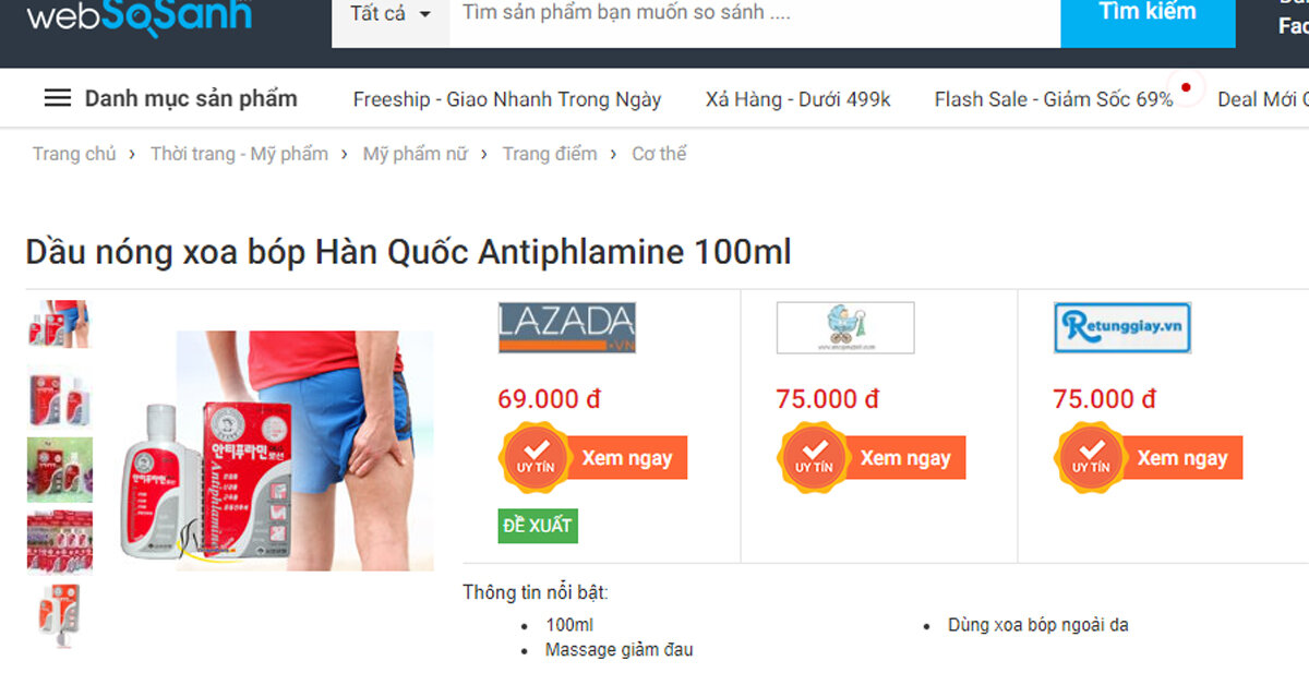 1 sản phẩm có tới 46 giá khác nhau vậy: Có nên mua dầu nóng hàn quốc lazada không ?