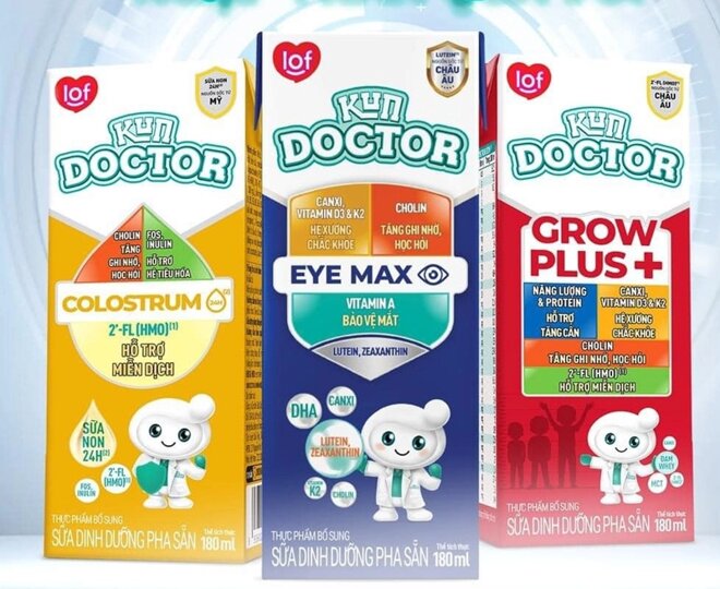 Tham khảo các dòng sữa Kun Doctor của Lof