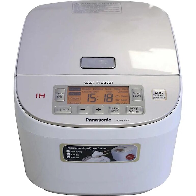Nồi cơm điện tử Panasonic SR-AFY181WRA có kiểu dáng hiện đại, trang nhã giúp làm nổi bật cho căn bếp của gia đình bạn.