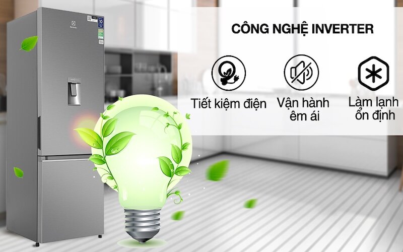 Tủ lạnh Electrolux Inverter 335 lít EBB3742K-A đem đến sự tươi mát và tiện nghi