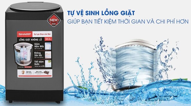 máy giặt Sharp 10.2 kg ES-W102PV-H