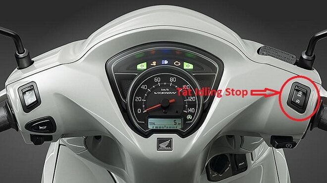 idling stop trên honda vision 2023 cao cấp smartkey