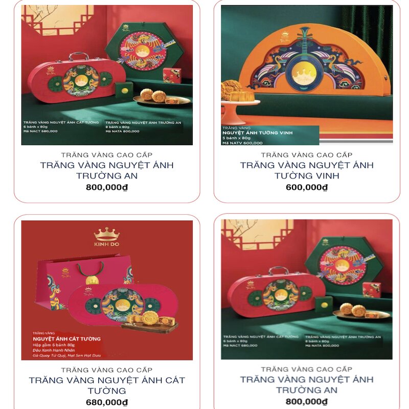Bánh trung thu Kinh Đô Trăng Vàng Nguyệt Ánh