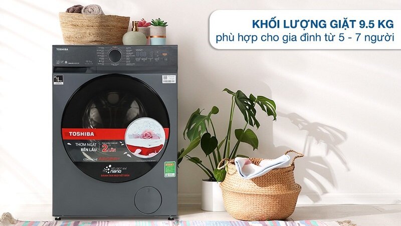 TOP 6 máy giặt Toshiba 9.5 kg chất lượng tốt, giá chỉ hơn 5 triệu đồng
