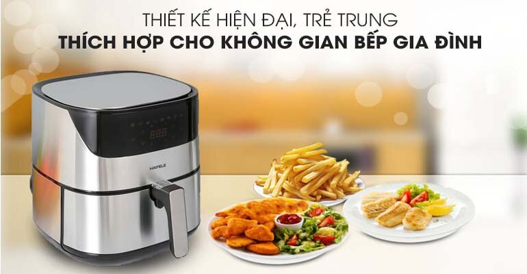 Nồi chiên không dầu Hafele AF-T5A có thiết kế rời nên dễ dàng vệ sinh trong quá trình sử dụng Nồi chiên không dầu Hafele AF-T5A