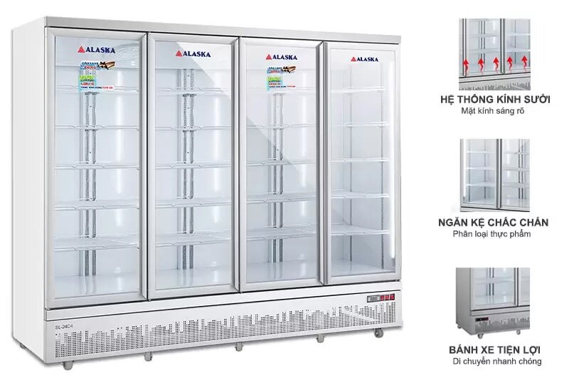 Tủ mát Alaska SL-24C4 trang bị tính năng hiện đại