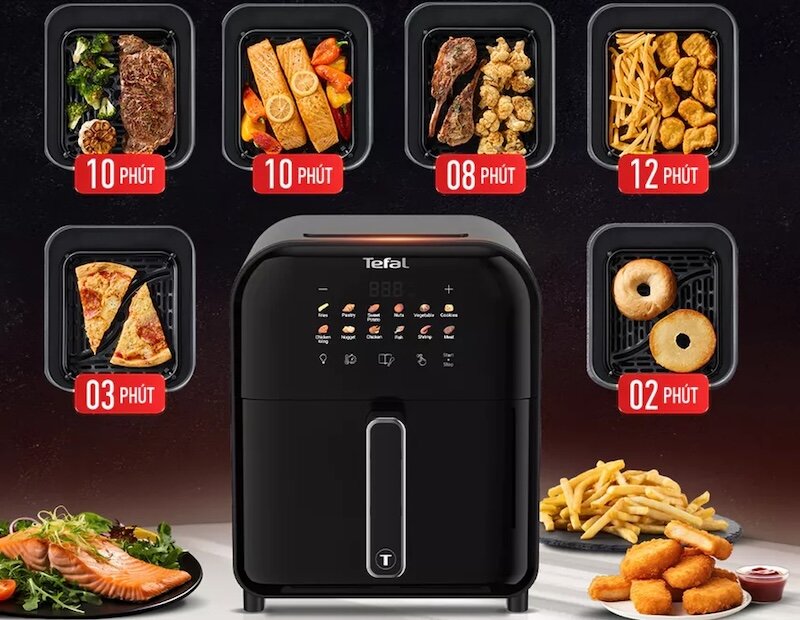 Review nồi chiên không dầu Tefal EY821868 đến từ thương hiệu nổi tiếng Tefal