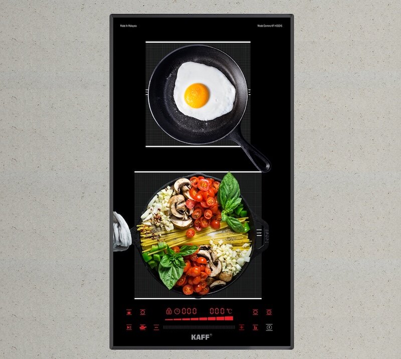 Bếp từ âm 2 vùng nấu Kaff KF-H33DIS thiết kế hiện đại, tính năng ưu Việt