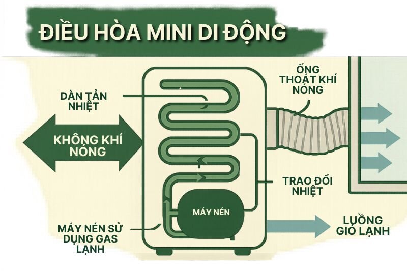Điều hòa mini di động giá mềm hút khách mùa nóng nhờ tiện và rẻ