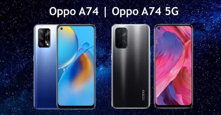 So sánh oppo a74 5g và oppo a74 4g thiết kế