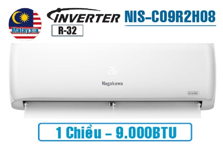 Điều hòa Nagakawa 1 chiều 9000BTU/H Inverter NIS-C09R2H08