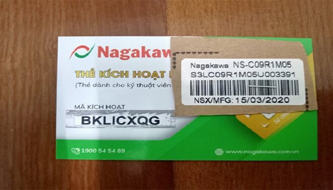 kích hoạt bảo hành Điều hòa Nagakawa