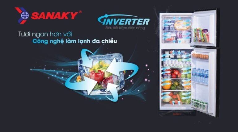 tủ lạnh thế hệ mới của Sanaky sử dụng công nghệ làm lạnh đa chiều