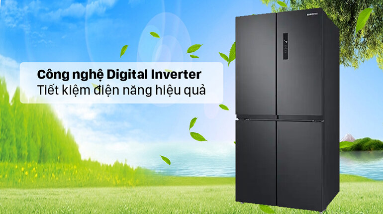 Tủ lạnh Samsung 4 cánh RF48A4000B4 có khả năng tiết kiệm điện tối ưu