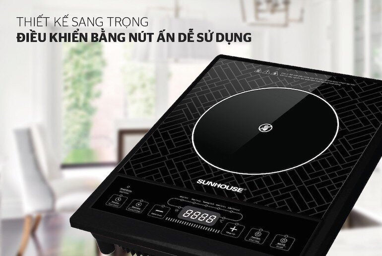 Bếp hồng ngoại Sunhouse shd6011 có chế độ nấu đa dạng như lẩu, xào, súp, đun nước, nướng, chiên.