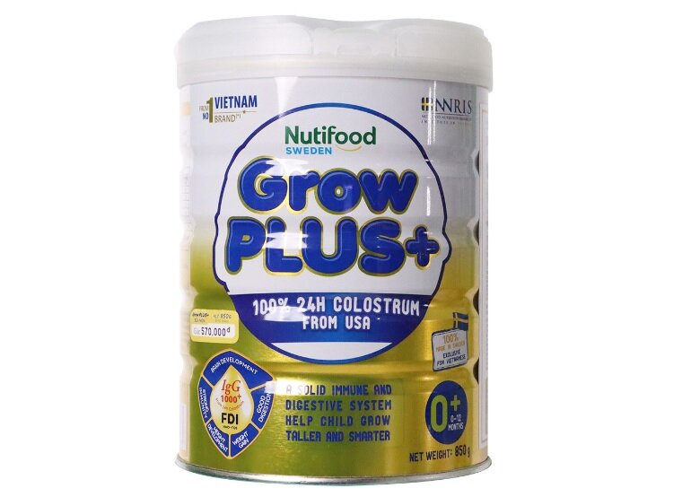 Sữa Grow Plus hộp vàng – Sữa tăng cân cho bé 1 tuổi của Nutifood