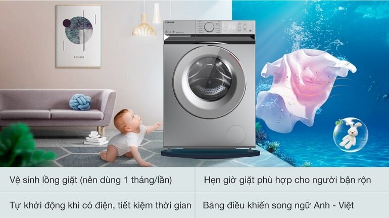 Các tiện ích có trên máy giặt