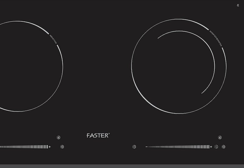 Bếp từ âm 2 vùng nấu Faster FS-782I thiết kế sang trọng, hiệu suất ấn tượng