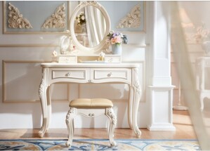 24 mẫu bàn trang điểm màu trắng bằng gỗ có đèn đẹp giá từ 2tr