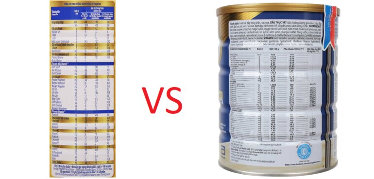So sánh sữa Vinamilk Sure Prevent Gold và Ensure Gold về thành phần nổi bật