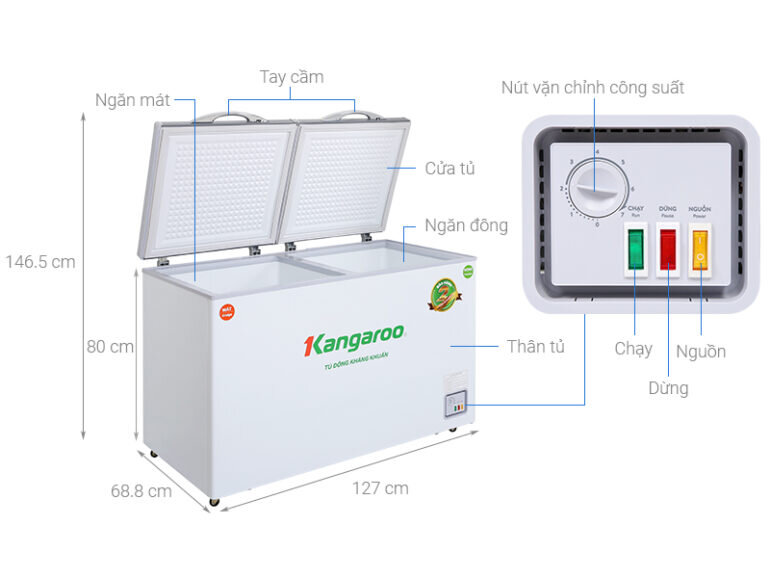 Tủ đông Kangaroo 327 lít KG498KX2 