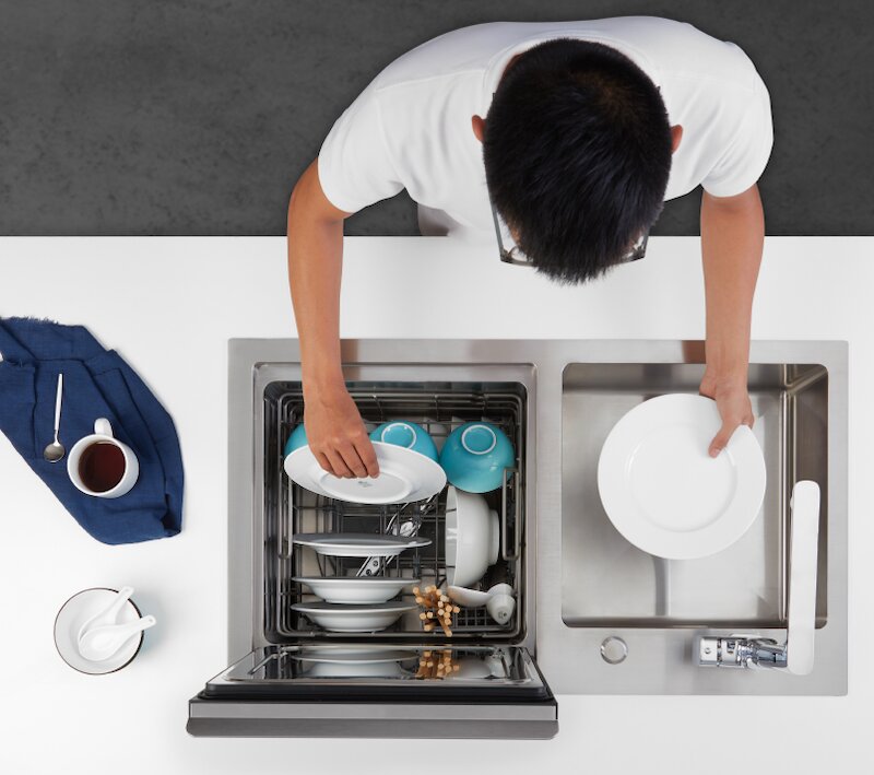 Máy rửa bát tích hợp bồn rửa Malloca WQP6-890F3 tiết kiệm diện tích cho gian bếp hiện đại