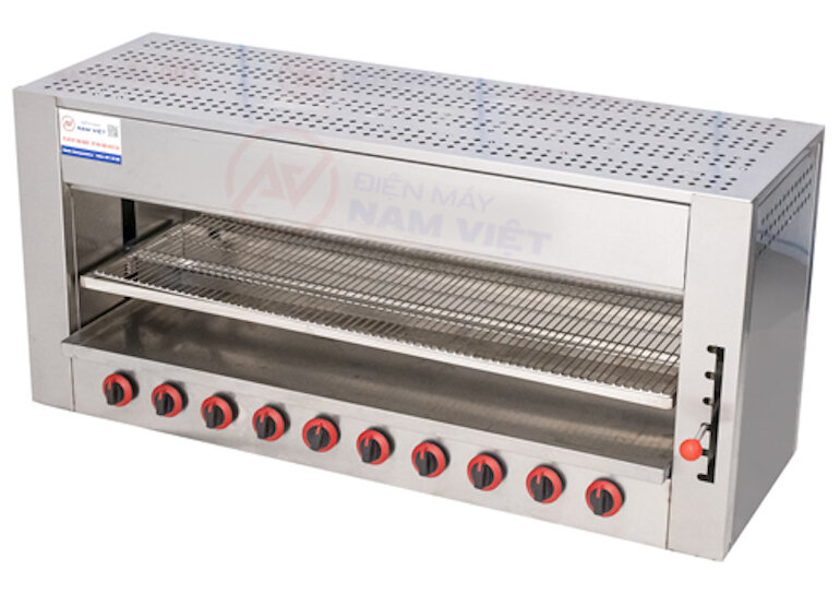 Lò nướng salamander 10 họng đốt gang đúc siêu bền Nam Việt
