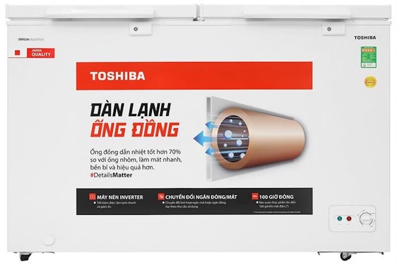 Tủ đông Toshiba 362 lít GR-RC470CM-PMV(01) được trang bị công nghệ Inverter