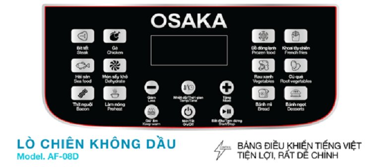 Nồi chiên không dầu Osaka 8L AF08D