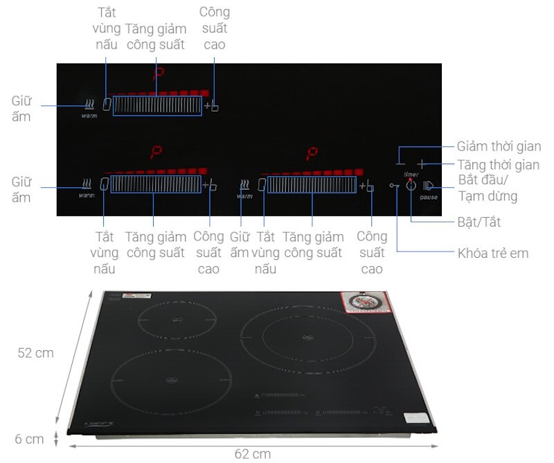 Bếp từ Chef's EH-IH555 sự kết hợp hoàn hảo giữa thiết kế và hiệu suất