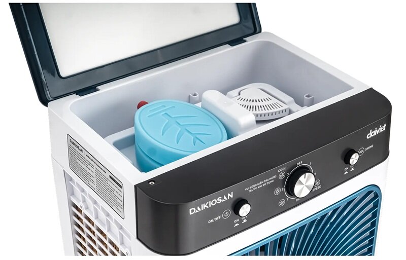 Quạt điều hòa Daikiosan DM110 giá chỉ 1,89 triệu đồng, kèm đá khô làm mát tốt phòng nhỏ