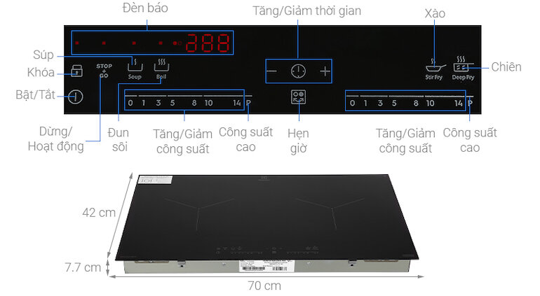 Bếp từ Electrolux EHI7280BB