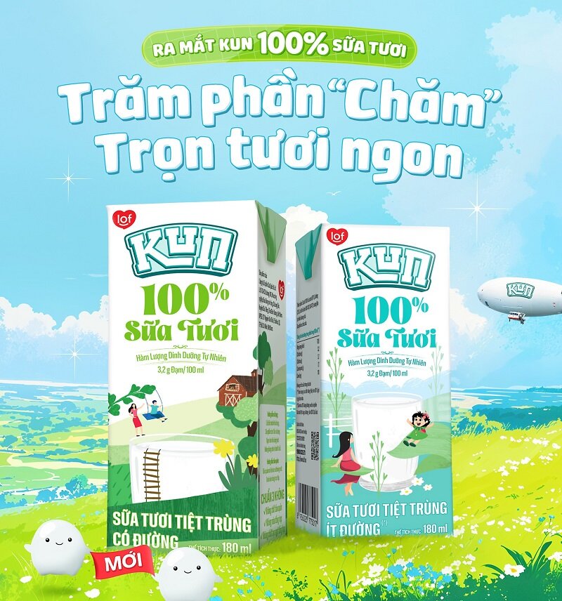 Review sữa tươi Kun 100% có tốt không, công dụng, giá bán