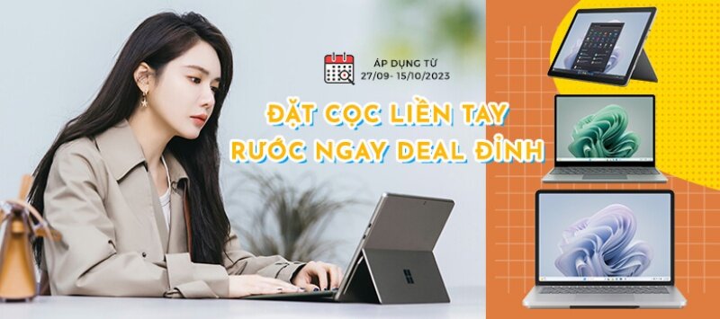 Đặt trước laptop Surface rước ngay ưu đãi khủng