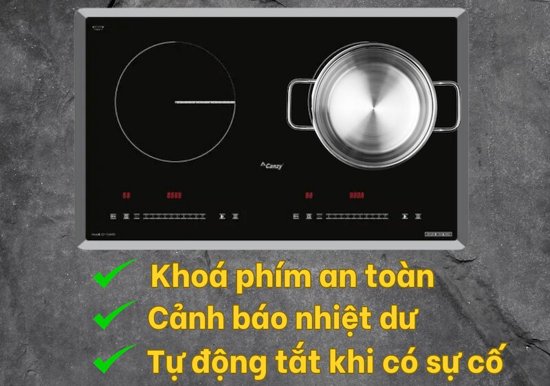 Bếp từ Canzy CZ-TL869D trang bị tính năng hiện đại, thiết kế sang trọng