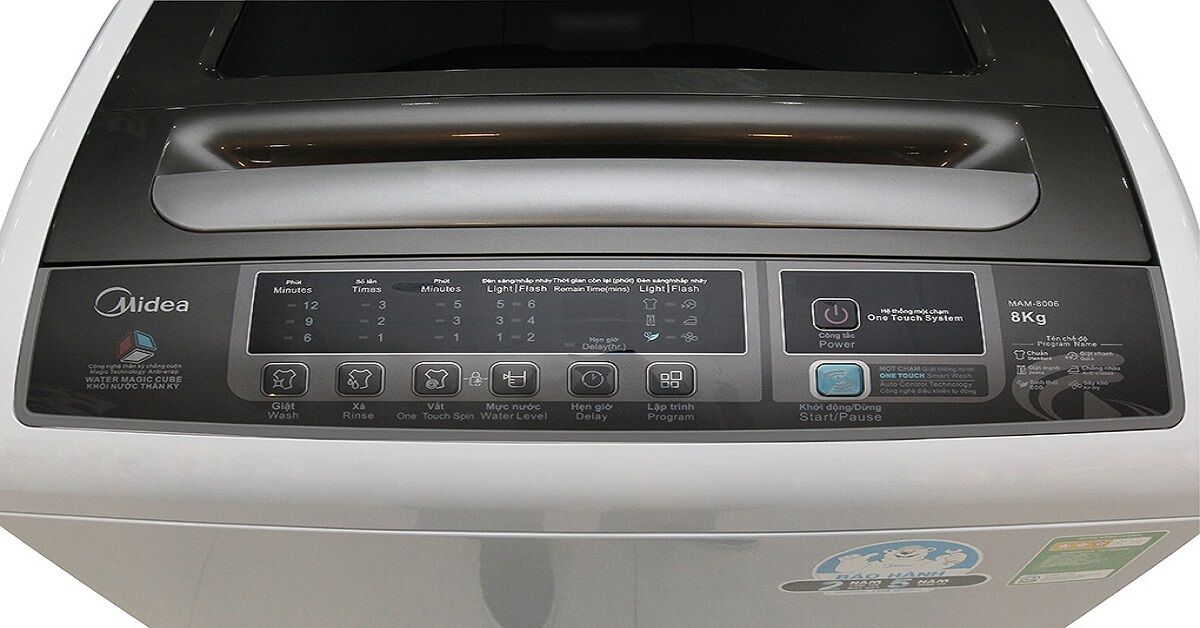 3 máy giặt Midea 8kg cửa trên model cập nhật mới nhất 2022