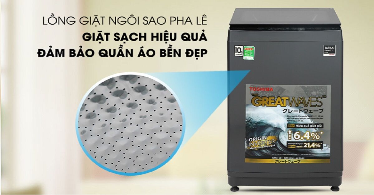3 máy giặt Toshiba lồng đứng 10 kg cho gia đình từ 3 - 6 thành viên