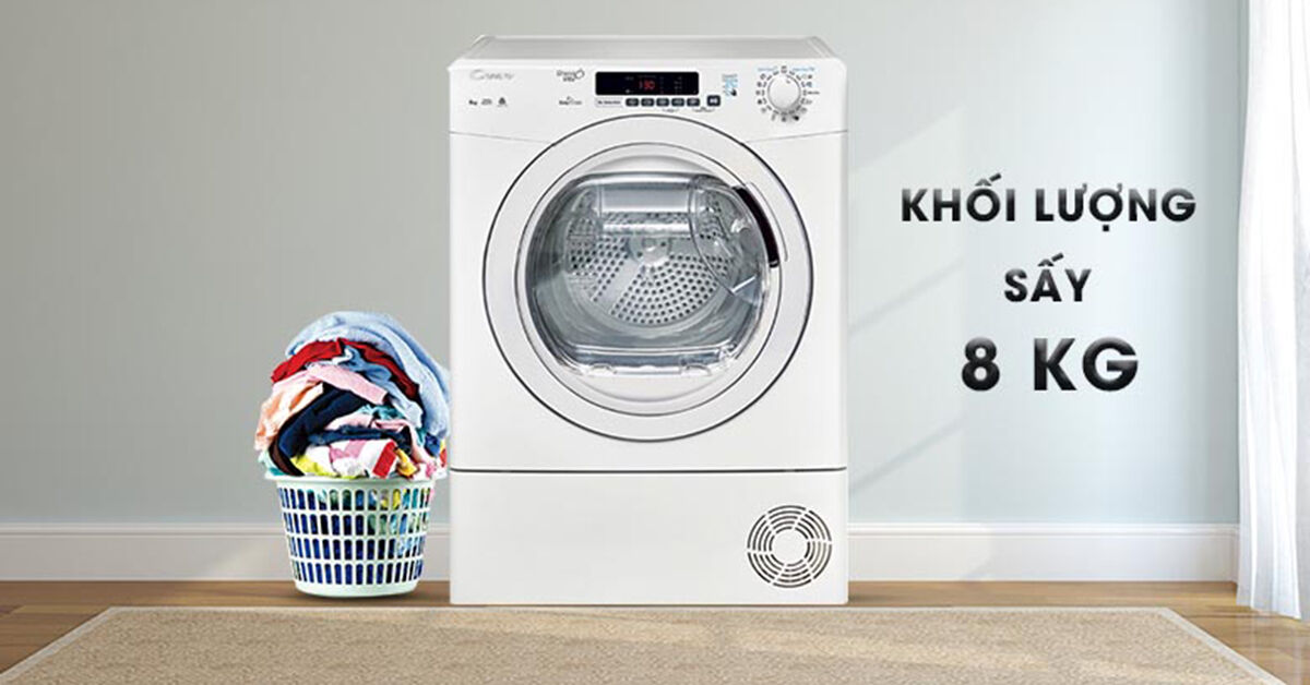 3 Máy sấy quần áo Candy 8kg được người dùng lựa chọn