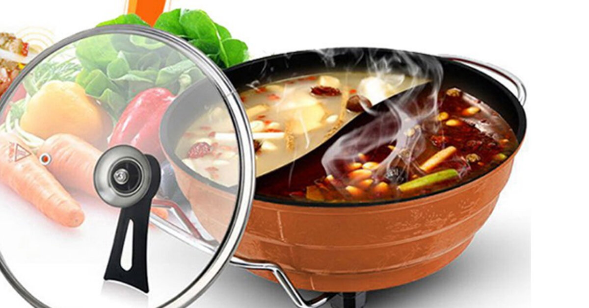 3 nồi lẩu điện 2 ngăn loại tốt nhất chống dính cách nhiệt giá từ 600k