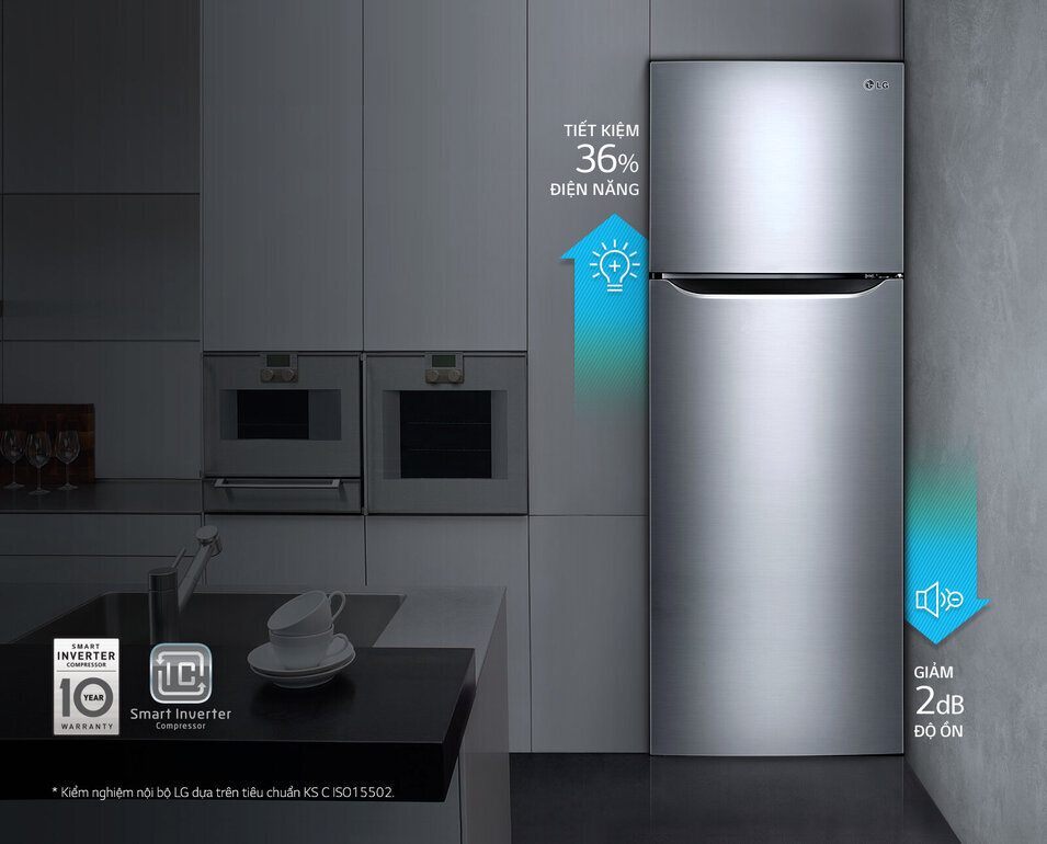 Tủ lạnh LG Inverter 393 lít GN-D422BL được tích hợp công nghệ Inverter giúp tiết kiệm điện hiệu quả 