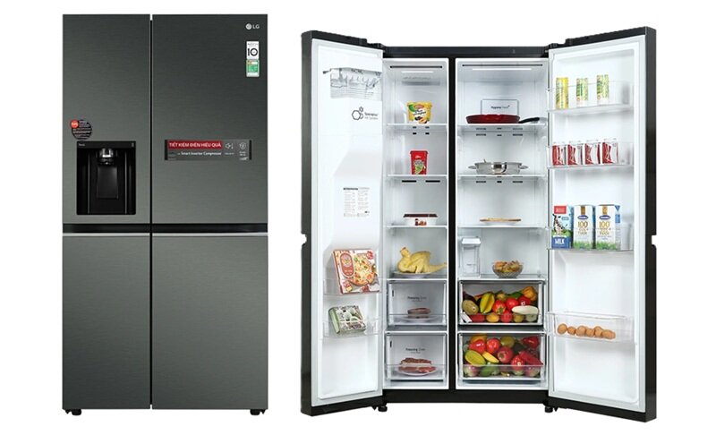 Top 4 tủ lạnh LG side by side giá từ 7 triệu đồng, có mẫu làm đá tự động, lấy nước bên ngoài