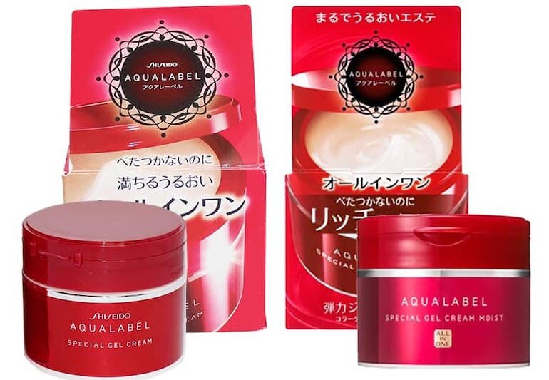 Kem dưỡng da chống lão hóa ban đêm Shiseido Aqualabel Special Gel đỏ