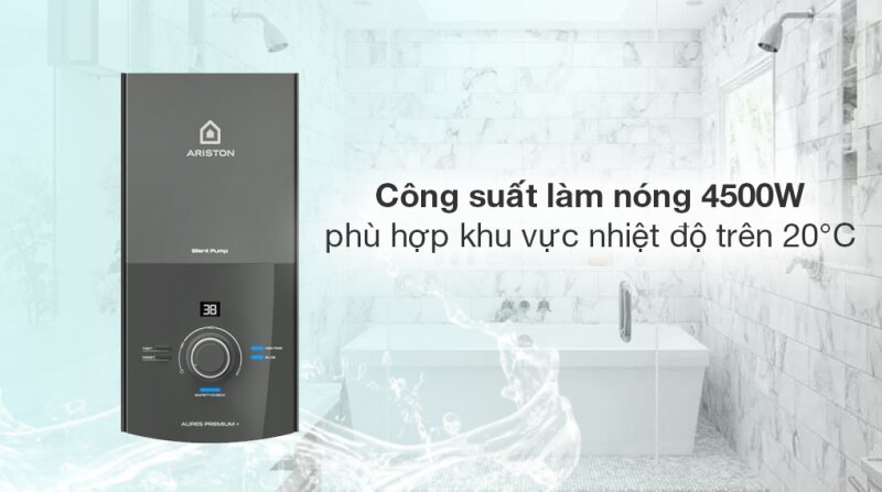 7 yếu tố làm nên sức hút của máy nước nóng trực tiếp Ariston Aures Premium+ 4.5P