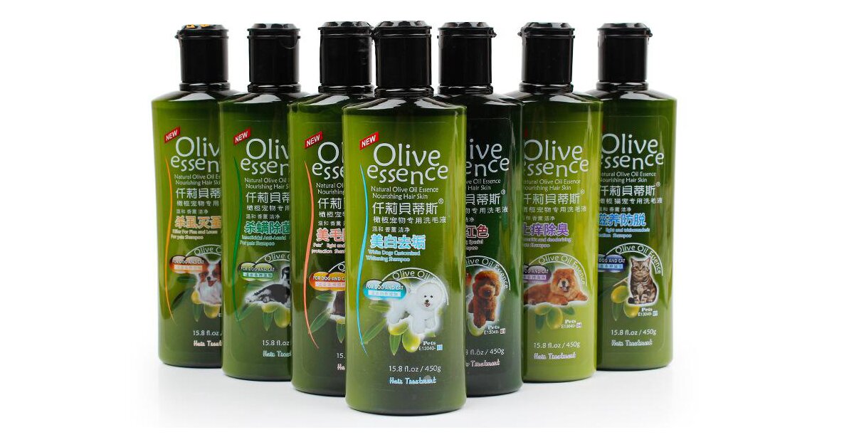 How many types of Olive dog shampoo are there? What are the uses and detailed prices of each type?