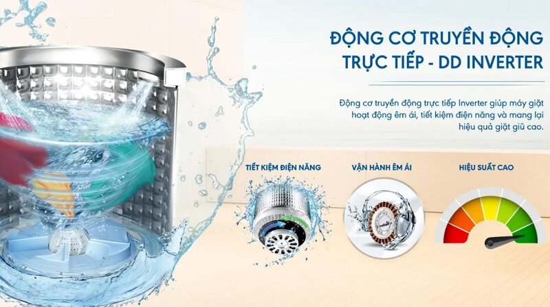 Giá máy giặt Aqua 11kg AQW-DR110JT.BK chỉ 7 triệu mà rất tiết kiệm điện, nhiều trang bị ấn tượng