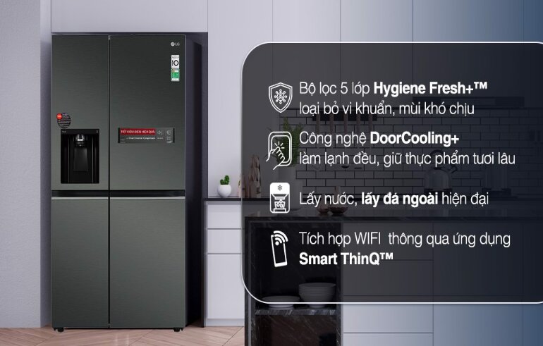 Chức năng nổi bật của tủ lạnh LG GR-D257MC so với các tủ lạnh khác