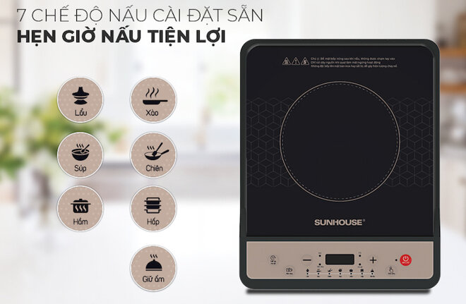 Bếp từ dương 1 vùng nấu Sunhouse SHD6160